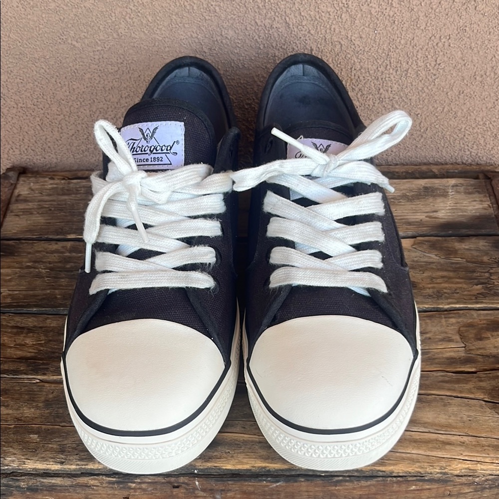 Thorogood Black and White Canvas Sneakers by Airspace